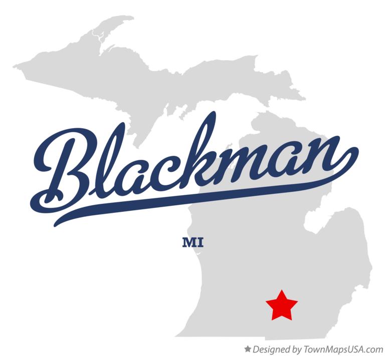 Map of Blackman Michigan MI