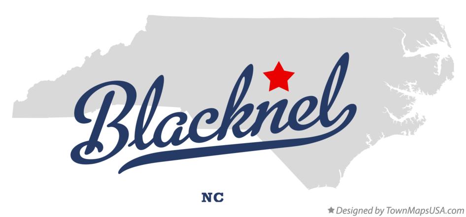 Map of Blacknel North Carolina NC