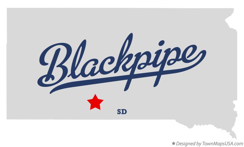 Map of Blackpipe South Dakota SD