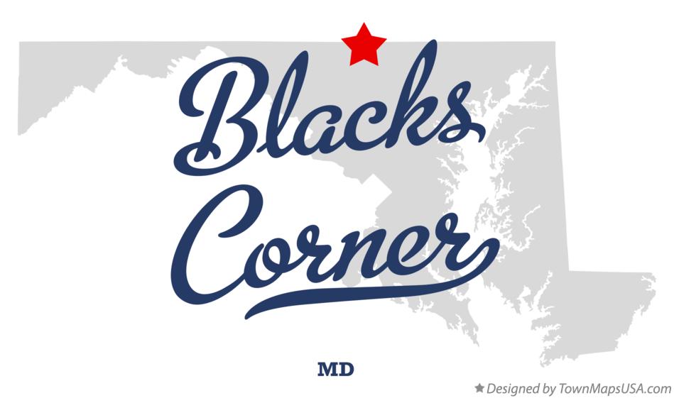 Map of Blacks Corner Maryland MD