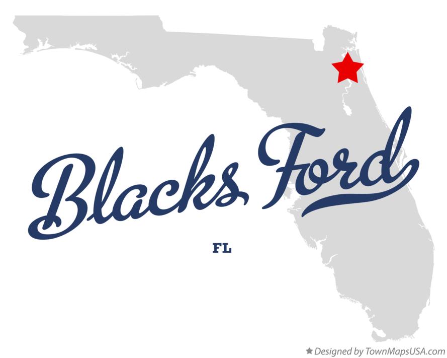 Map of Blacks Ford Florida FL