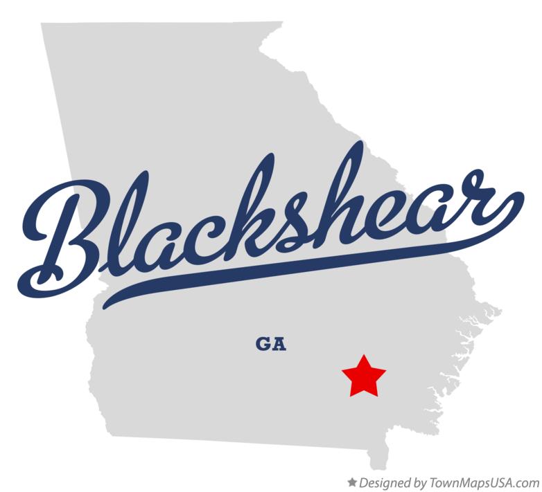 Map of Blackshear Georgia GA