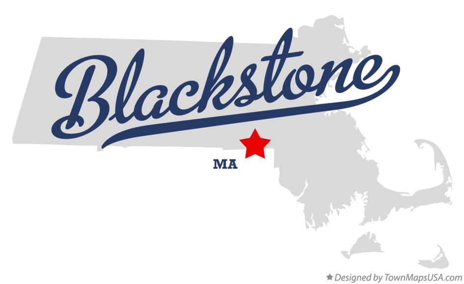 Map of Blackstone Massachusetts MA