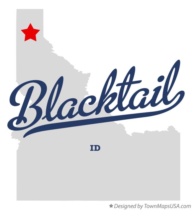 Map of Blacktail Idaho ID