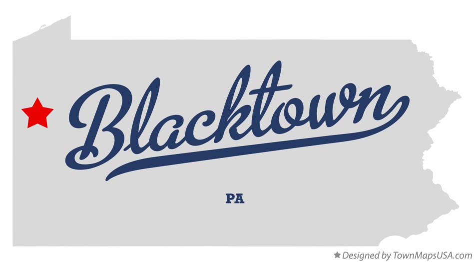 Map of Blacktown Pennsylvania PA
