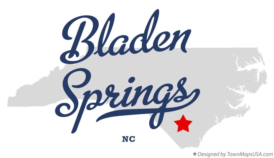 Map of Bladen Springs North Carolina NC