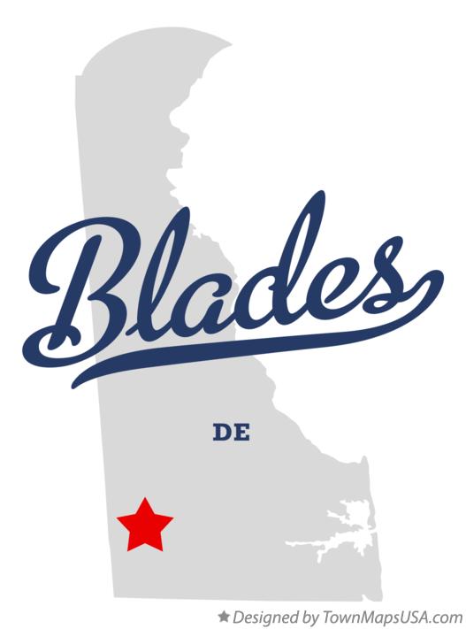 Map of Blades Delaware DE