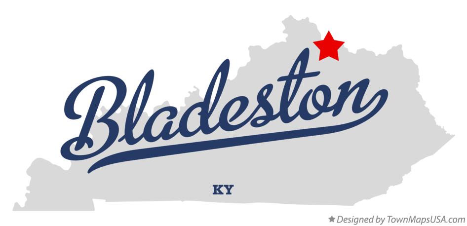 Map of Bladeston Kentucky KY