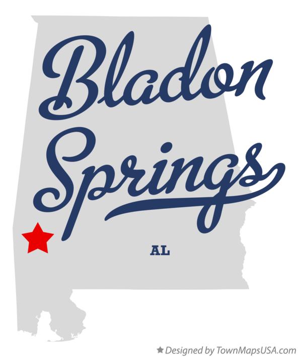 Map of Bladon Springs Alabama AL
