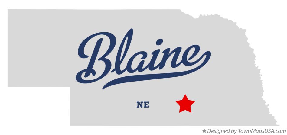 Map of Blaine Nebraska NE