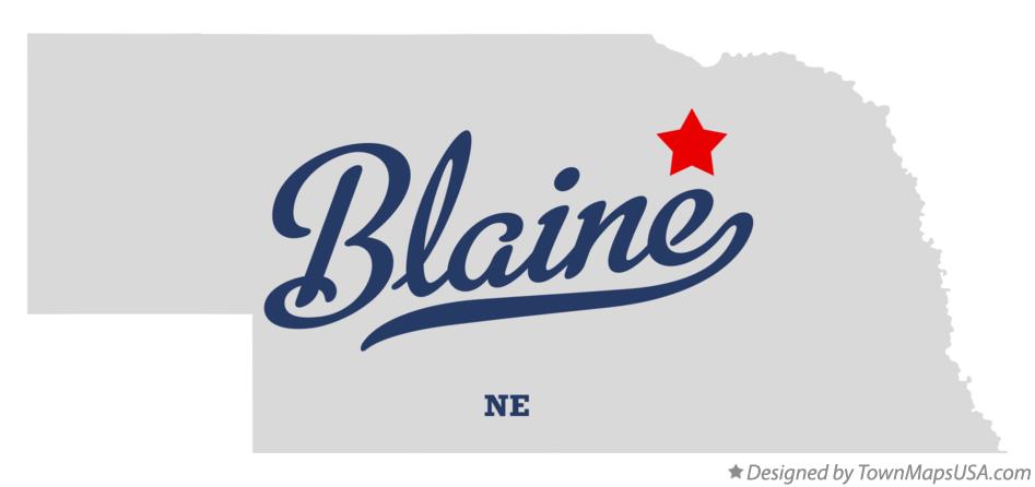 Map of Blaine Nebraska NE