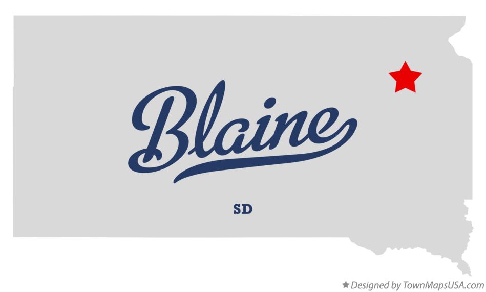 Map of Blaine South Dakota SD