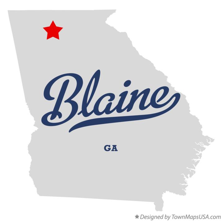 Map of Blaine Georgia GA