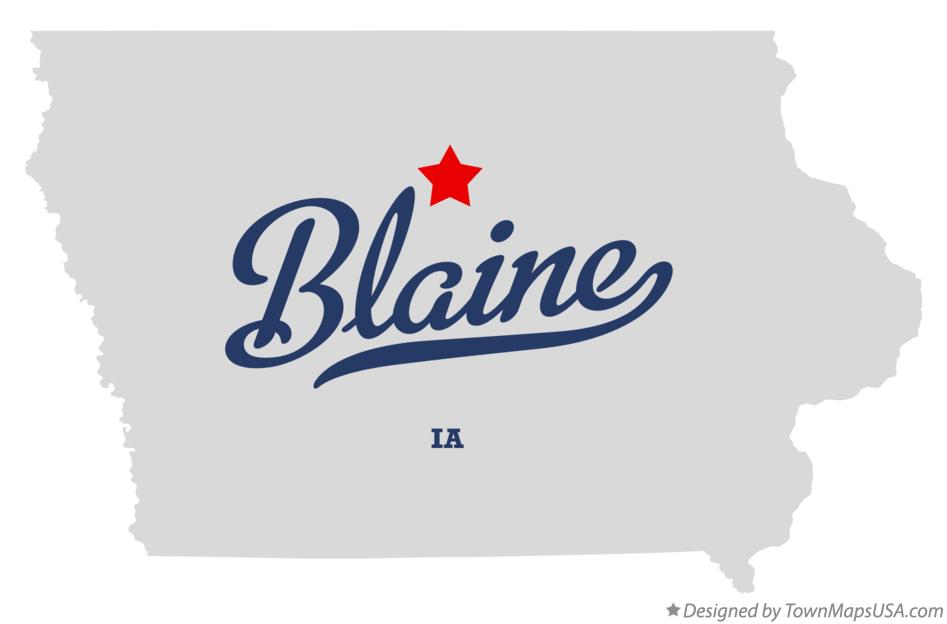Map of Blaine Iowa IA
