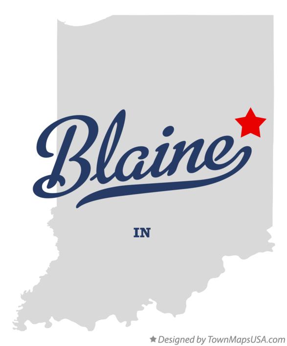 Map of Blaine Indiana IN