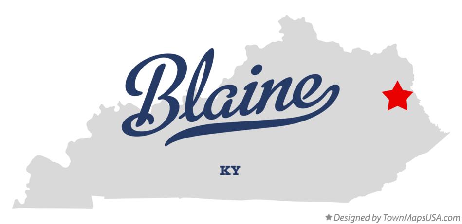 Map of Blaine Kentucky KY