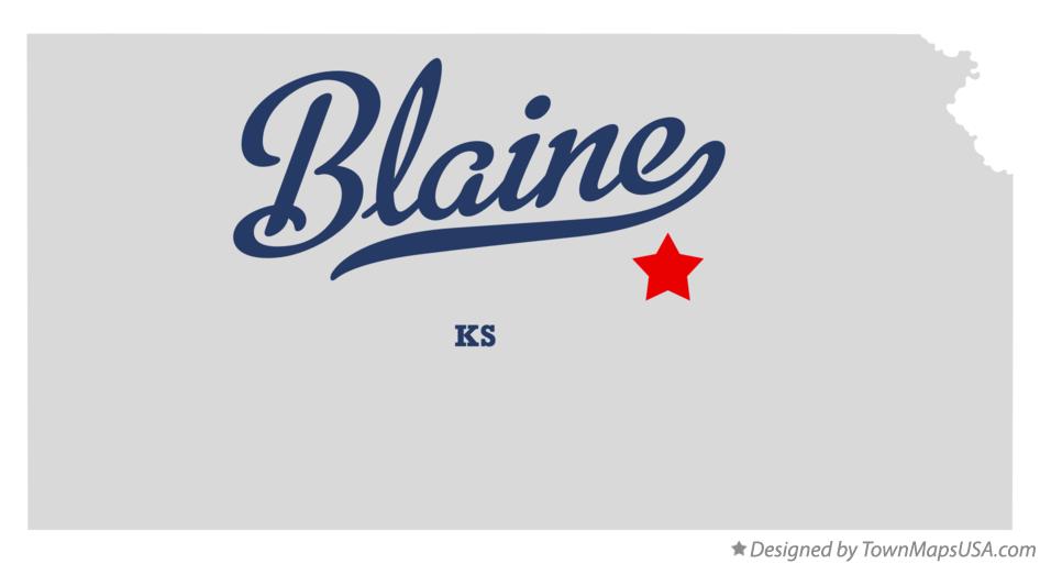 Map of Blaine Kansas KS