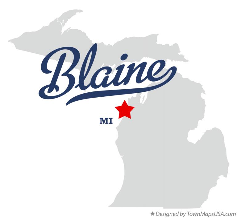 Map of Blaine Michigan MI