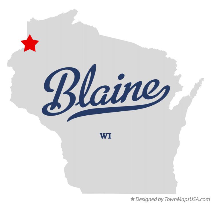 Map of Blaine Wisconsin WI