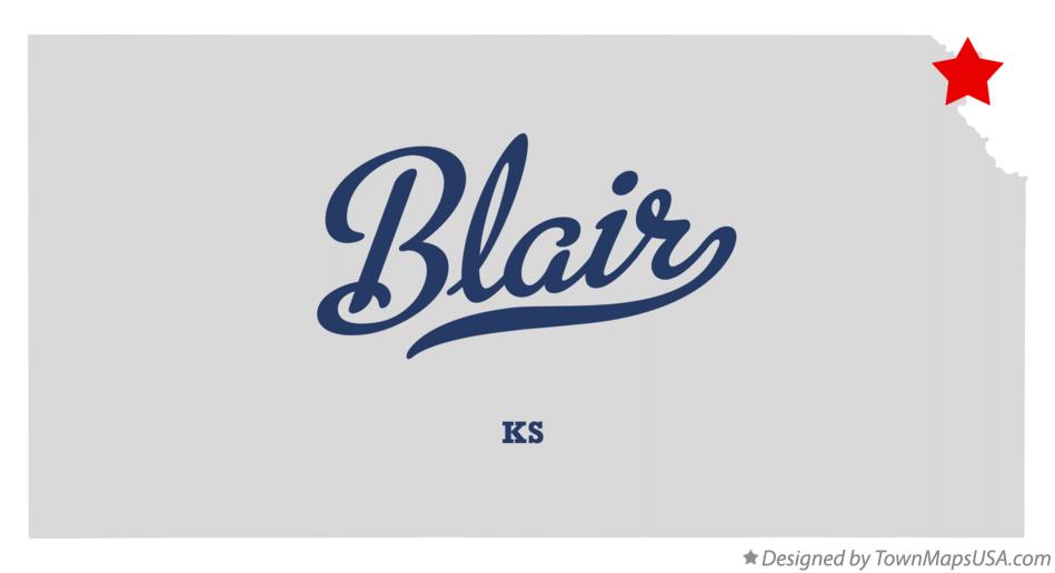 Map of Blair Kansas KS