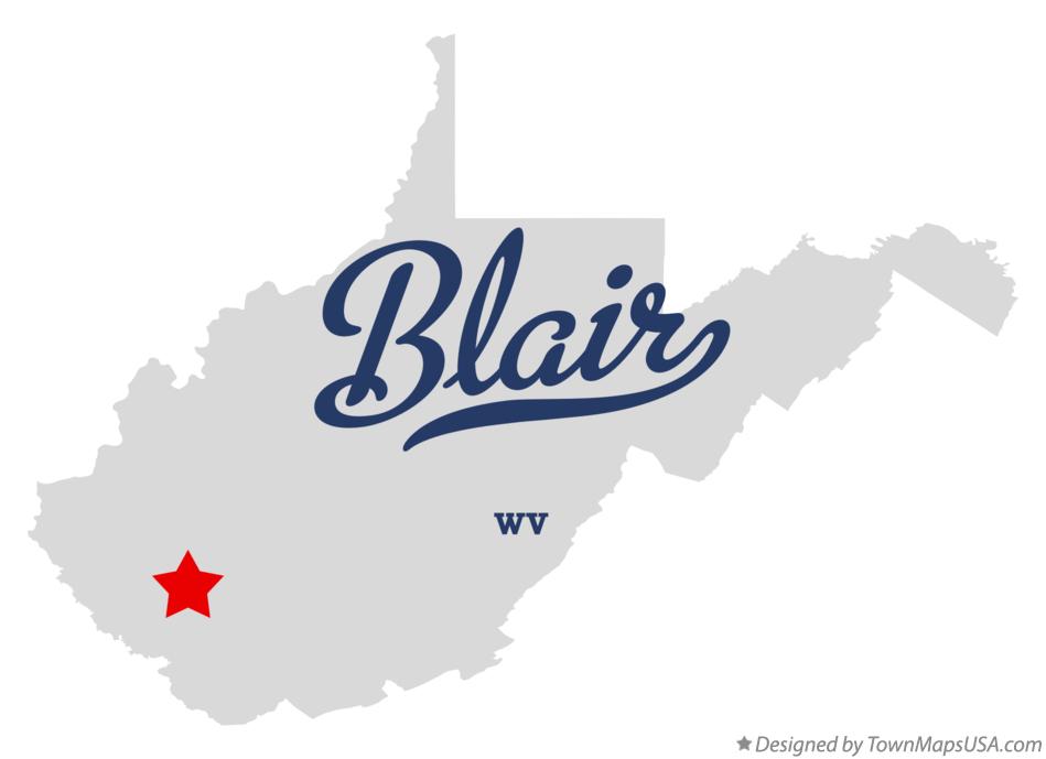 Map of Blair West Virginia WV