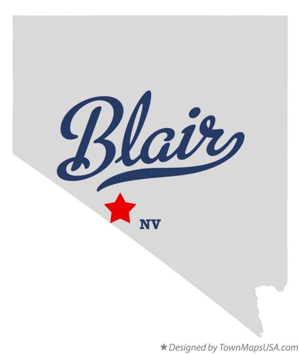Map of Blair Nevada NV
