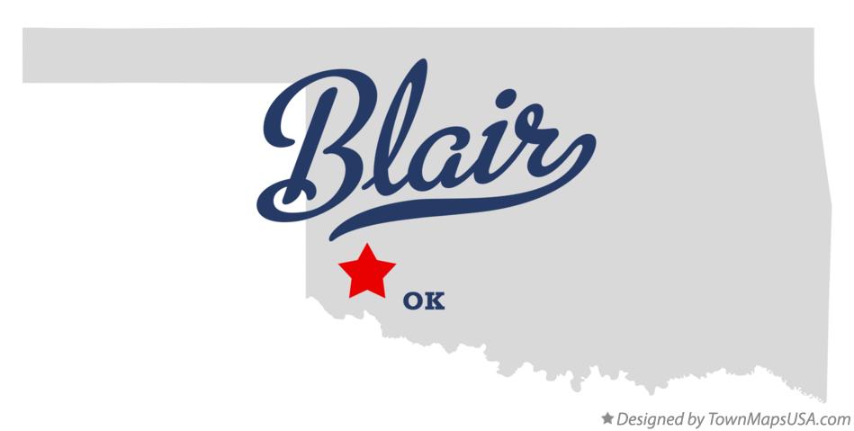Map of Blair Oklahoma OK