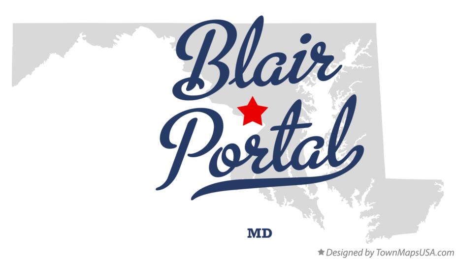 Map of Blair Portal Maryland MD