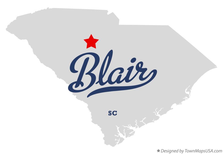 Map of Blair South Carolina SC