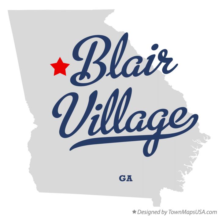 Map of Blair Village Georgia GA