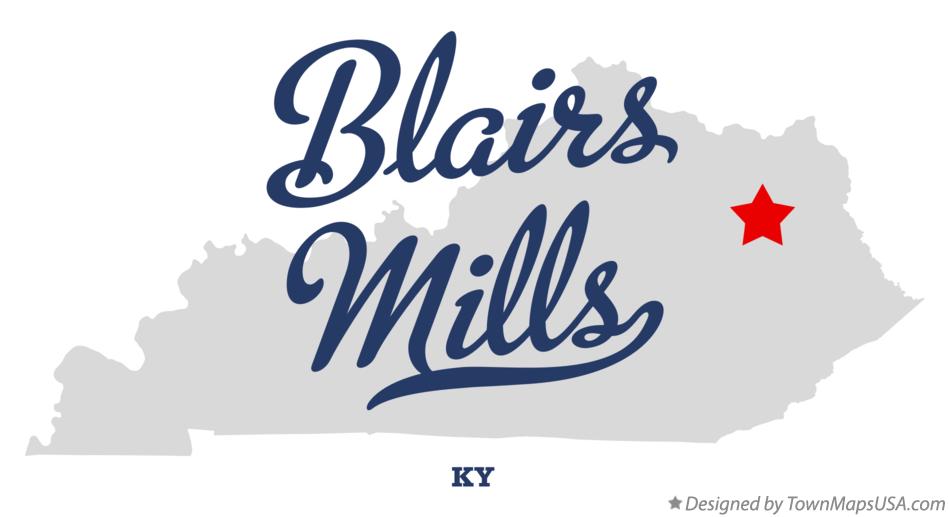 Map of Blairs Mills Kentucky KY