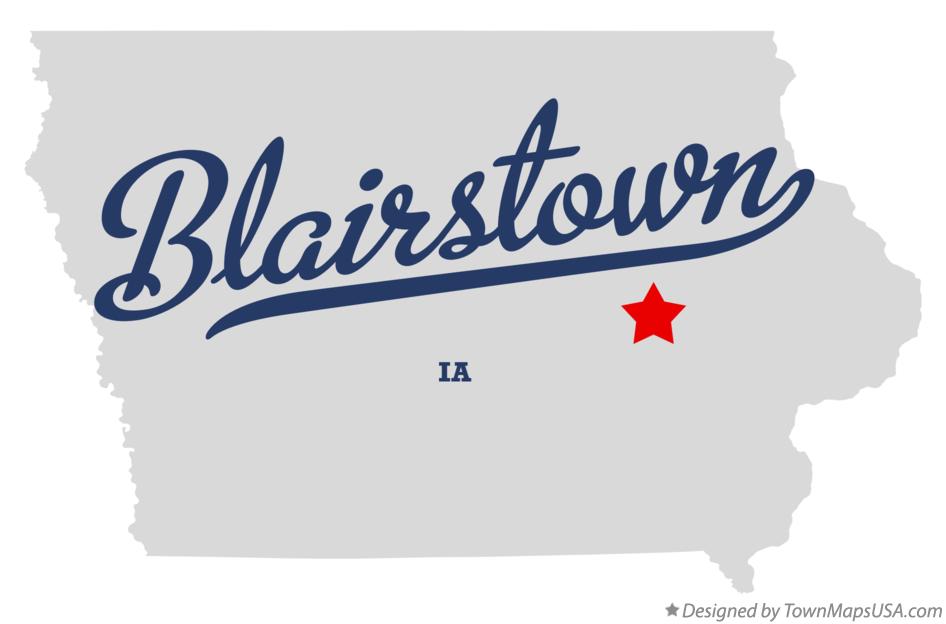 Map of Blairstown Iowa IA