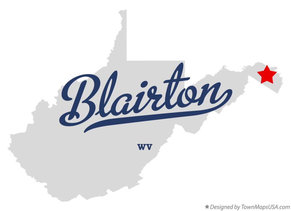 Map of Blairton West Virginia WV