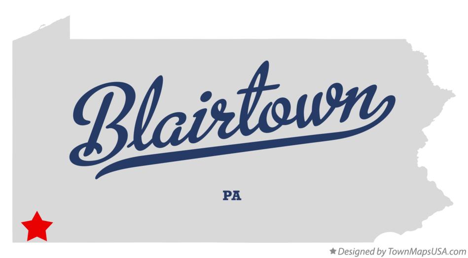 Map of Blairtown Pennsylvania PA