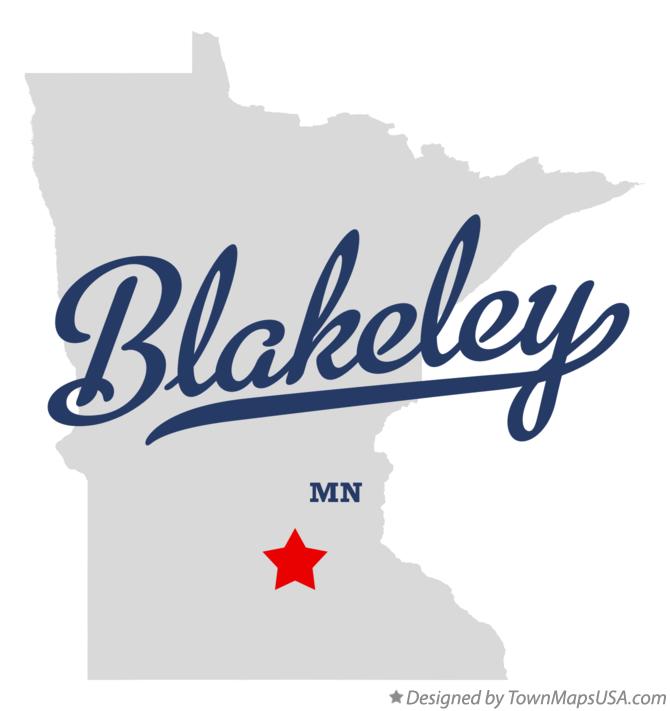 Map of Blakeley Minnesota MN