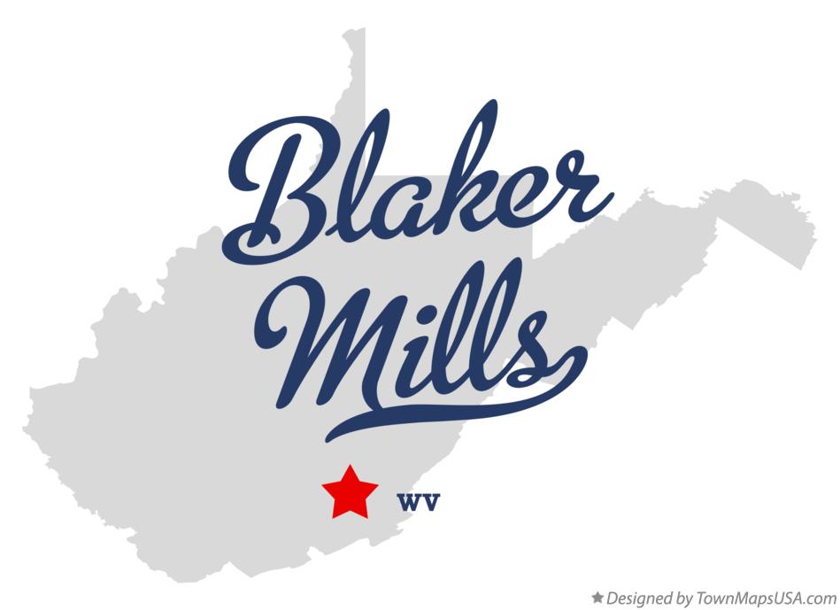 Map of Blaker Mills West Virginia WV