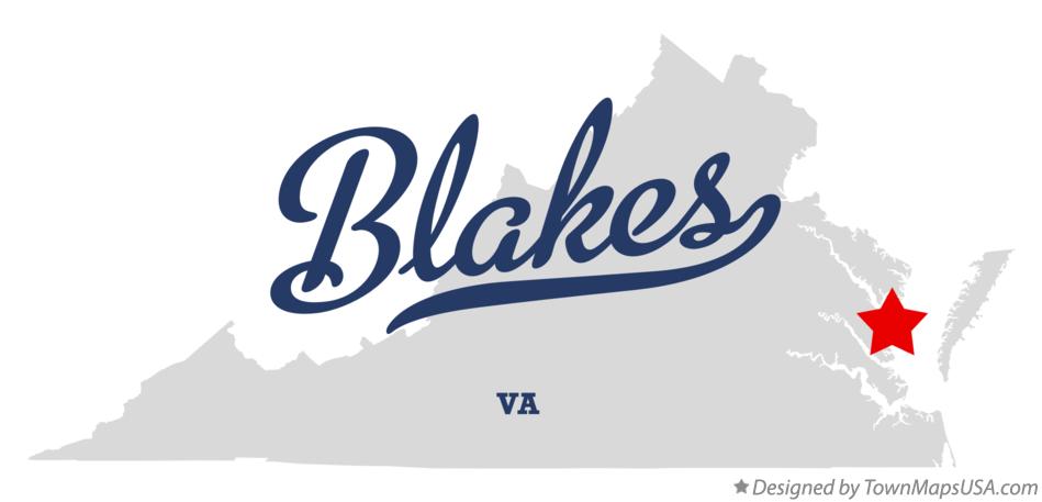 Map of Blakes Virginia VA
