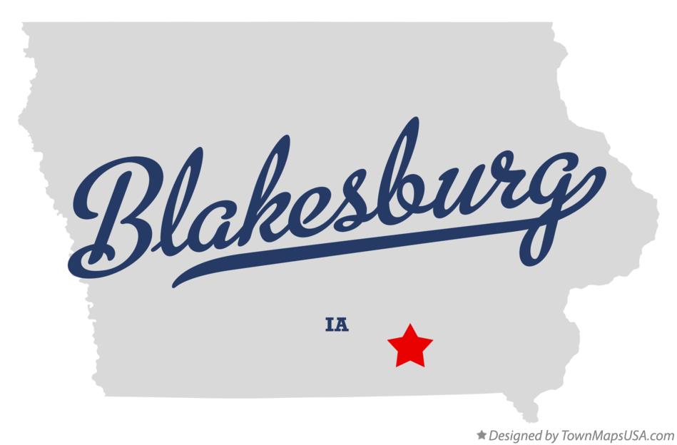 Map of Blakesburg Iowa IA