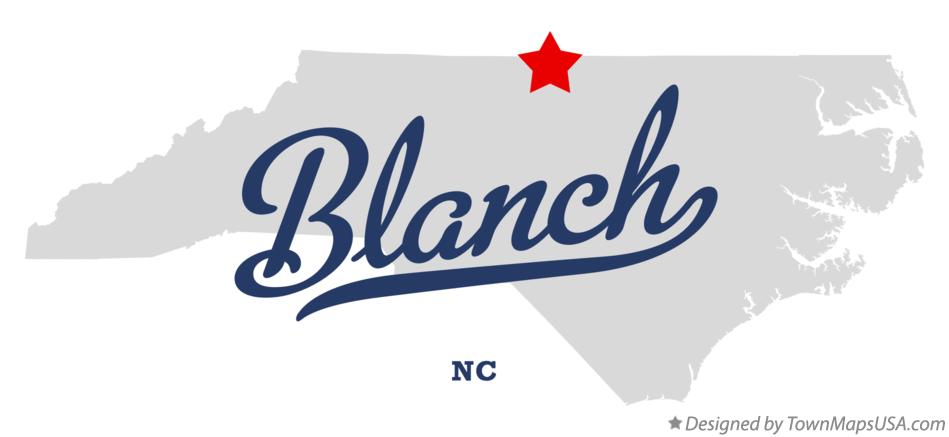 Map of Blanch North Carolina NC