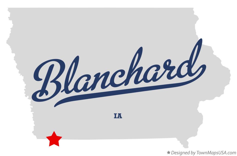 Map of Blanchard Iowa IA