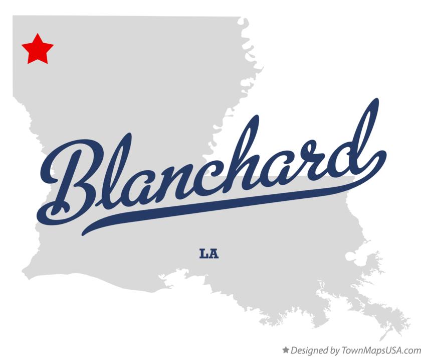 Map of Blanchard Louisiana LA
