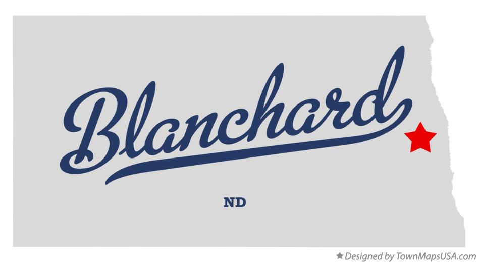 Map of Blanchard North Dakota ND