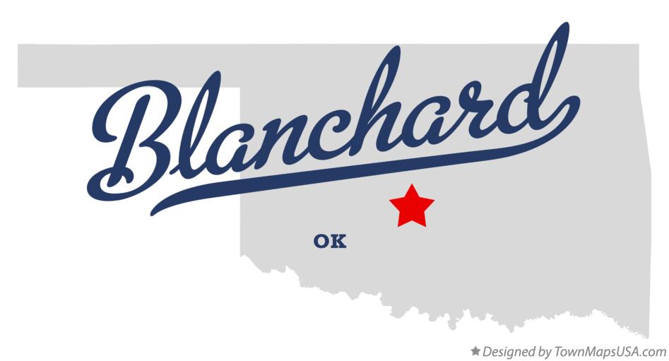 Map of Blanchard Oklahoma OK