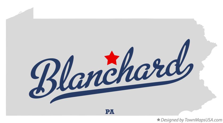 Map of Blanchard Pennsylvania PA