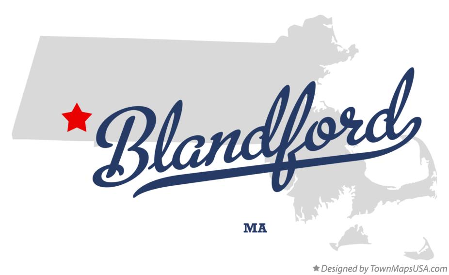 Map of Blandford Massachusetts MA