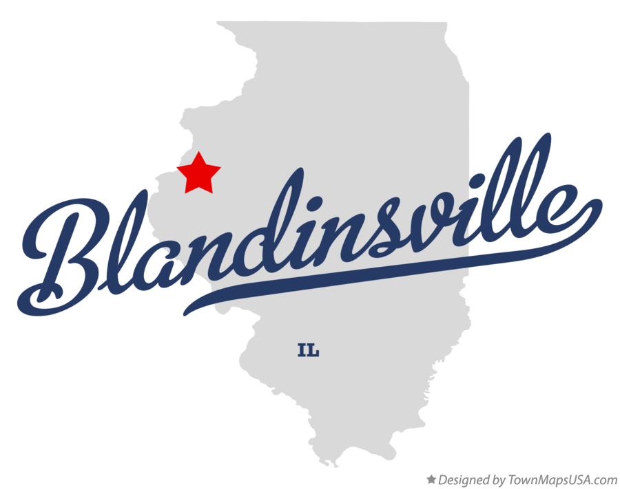 Map of Blandinsville Illinois IL