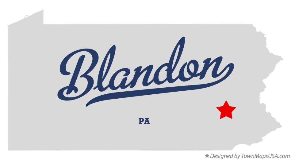 Map of Blandon Pennsylvania PA