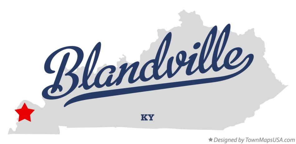 Map of Blandville Kentucky KY