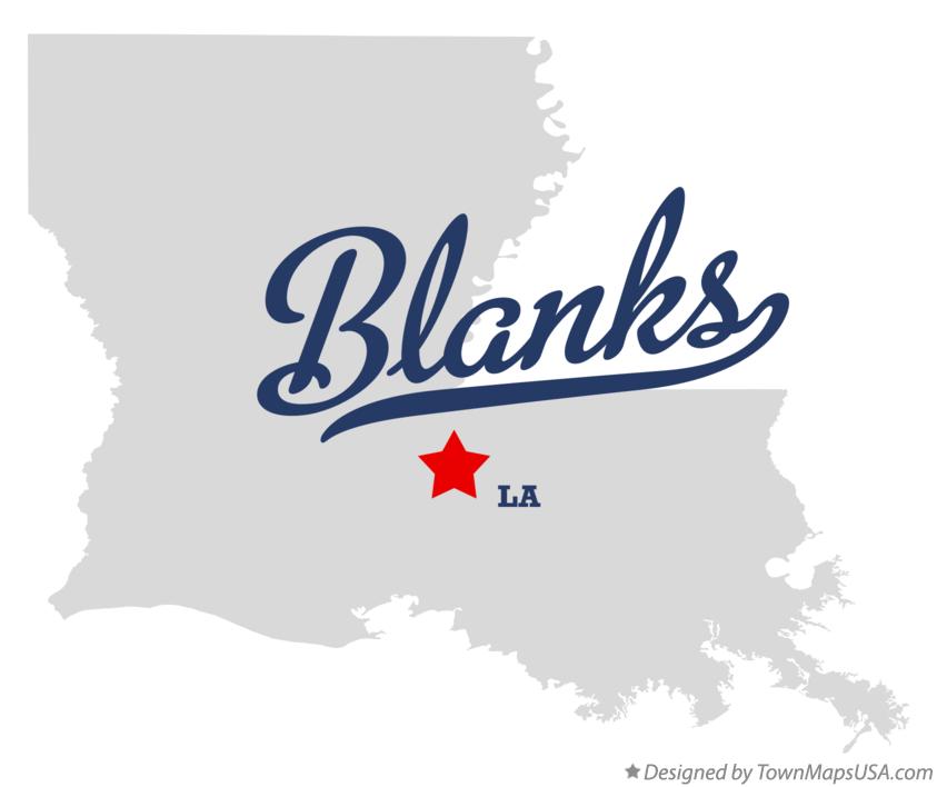 Map of Blanks Louisiana LA