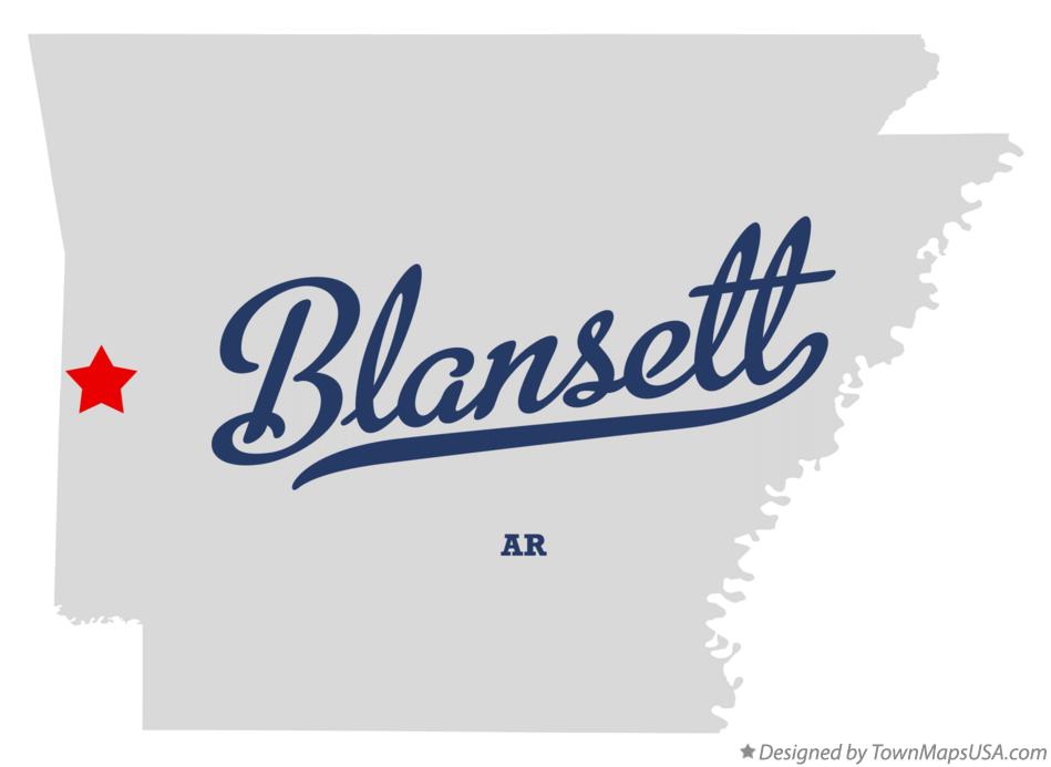 Map of Blansett Arkansas AR